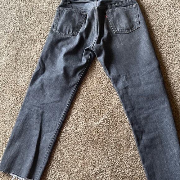 Levi’s 501 raw egocentric bottoms wide leg size 30x29 stone color - Picture 4 of 7